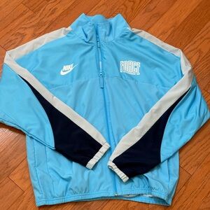 Nike Men’s Light Blue and White Sports Jacket